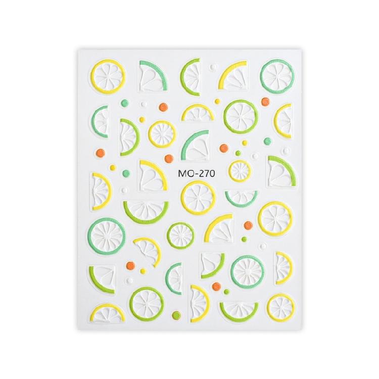 Summer Fruit Nail Art Stickers Set Of 5 Durability Waterproof Nail Decals Easy To Apply For Parties And Travel