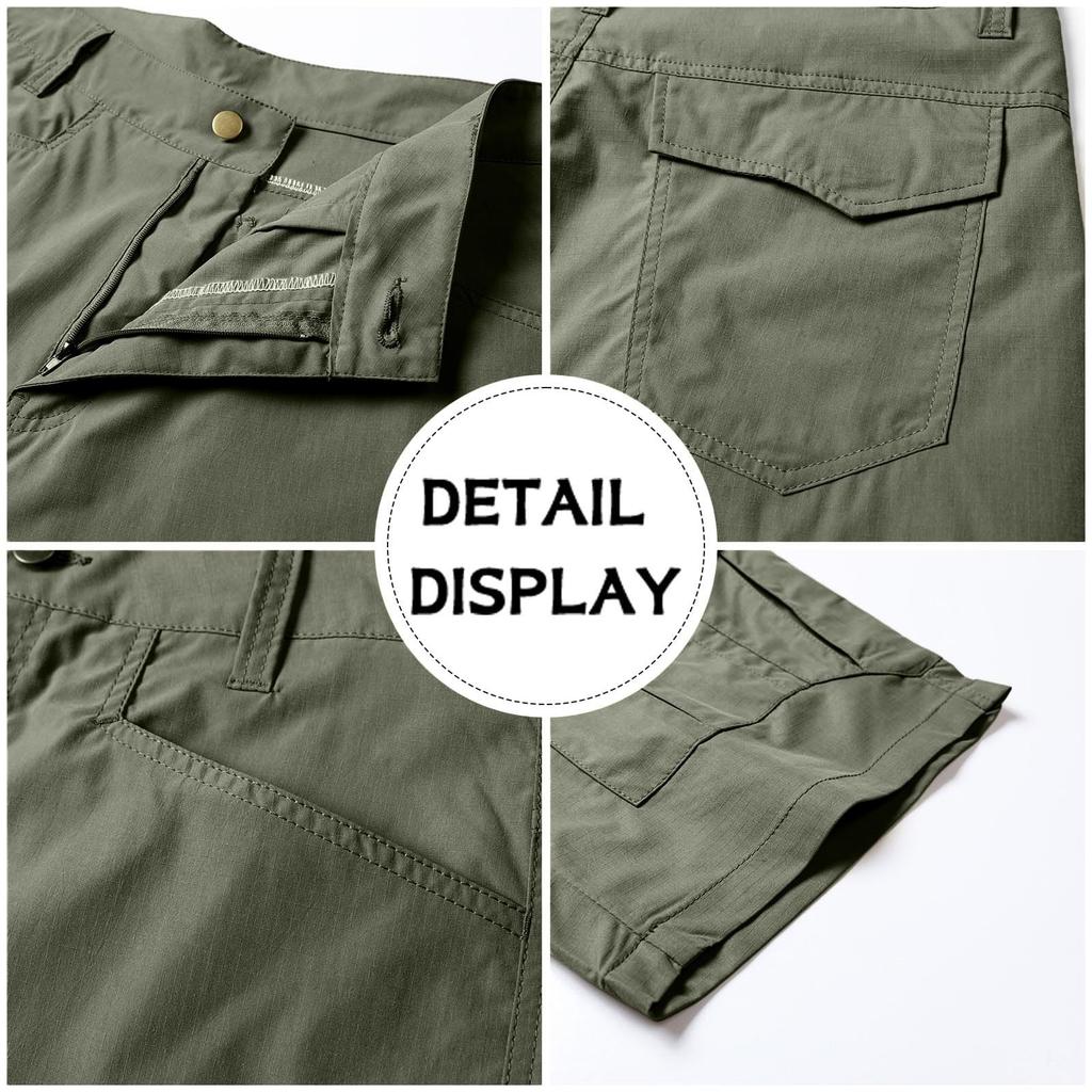 Herren Cargoshorts Mehrere Taschen Arbeitsshorts Entspannte Passform Utility Shorts mit Knopfverschluss und Gürtelschlaufen für den Außenbereich