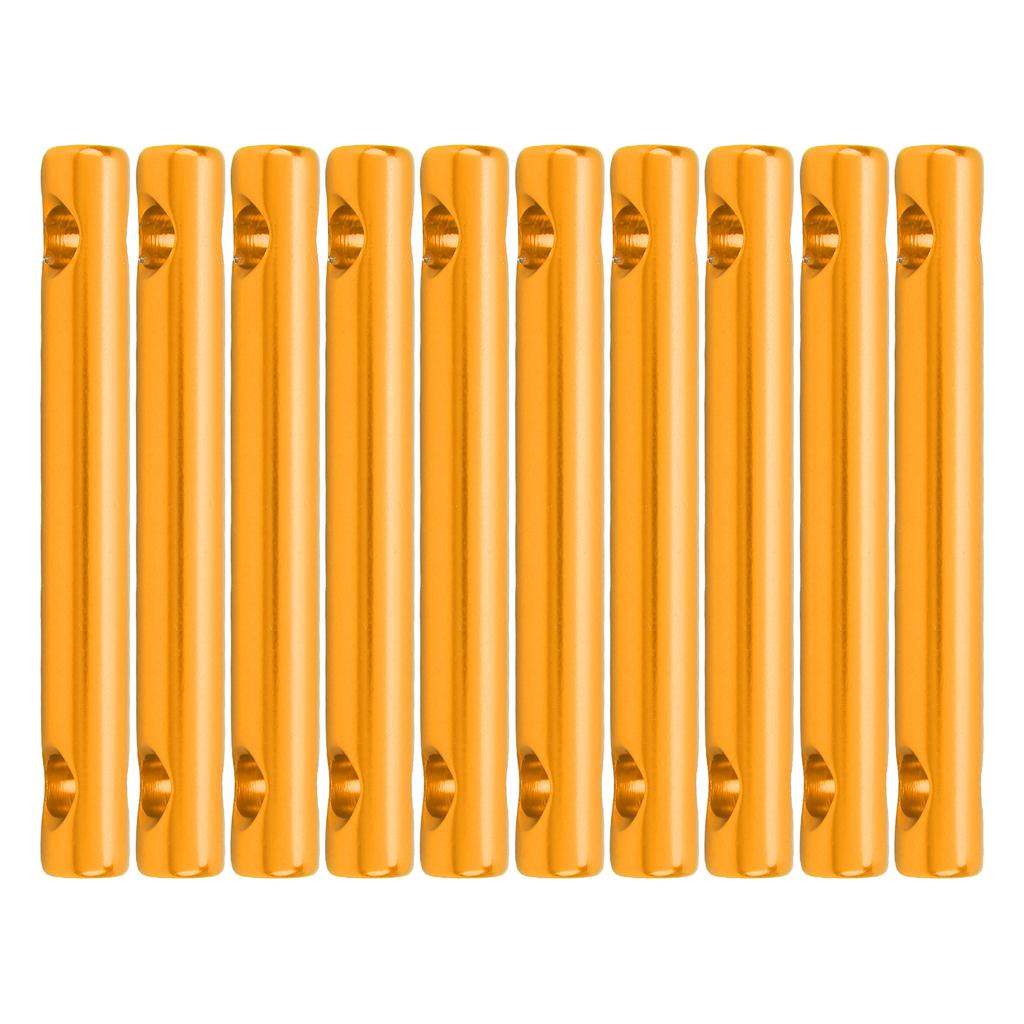 10 Pcs Aluminum Alloy Dual Holes Tent Line Stopper Cord Adjuster Tent Rope Tensioner Buckle