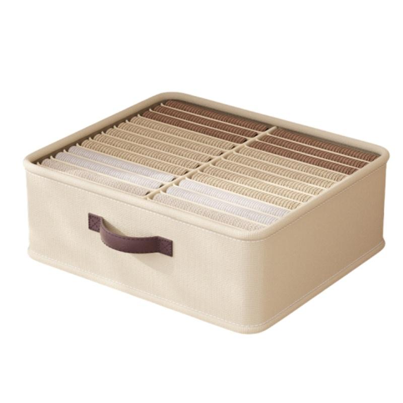 

24 сетки большой складной нейлоновый ящик для хранения одежды джинсов носков нижнего белья средств личной гигиены 24 Grids бежевый