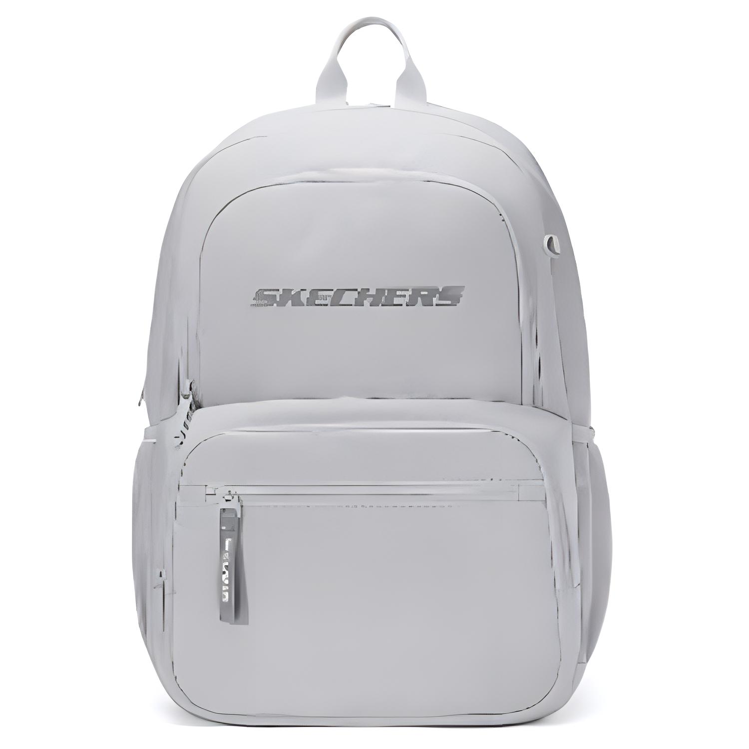 Skechers Commuter Fashion Zipper Closure Fabric Backpack Unisex Backpack Glacier-Gray L125U049-012P Glacier Gray
