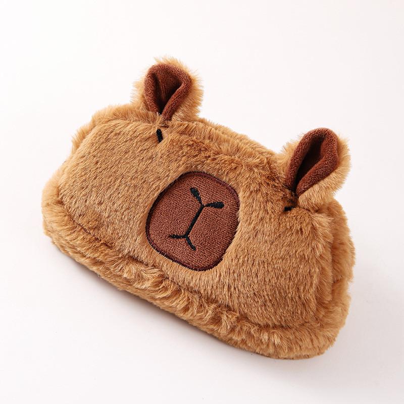 Capybara Plush Pencil Case With Large Capacity For Kids And Teens