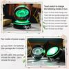 3D Saturn Planet Crystal Ball Night Light with LED Colorful Lighting Touch Base 6cm Saturn Lamp Glass Sphere Lamp Astronomy Space Christmas Ornaments