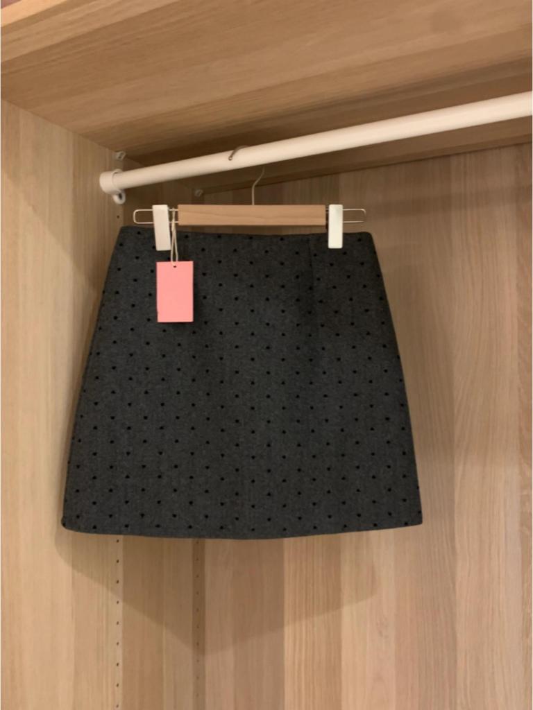 Korean Style Plus Size Polka Dot Woolen High Waist Slimming Short Skirt for Autumn/Winter.