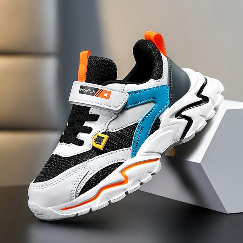 Kids Sports Shoes Boys Sneakers Trendy Non-Slip Running Walking Shoes For School Children Lightweight Casual Tennis Footwear