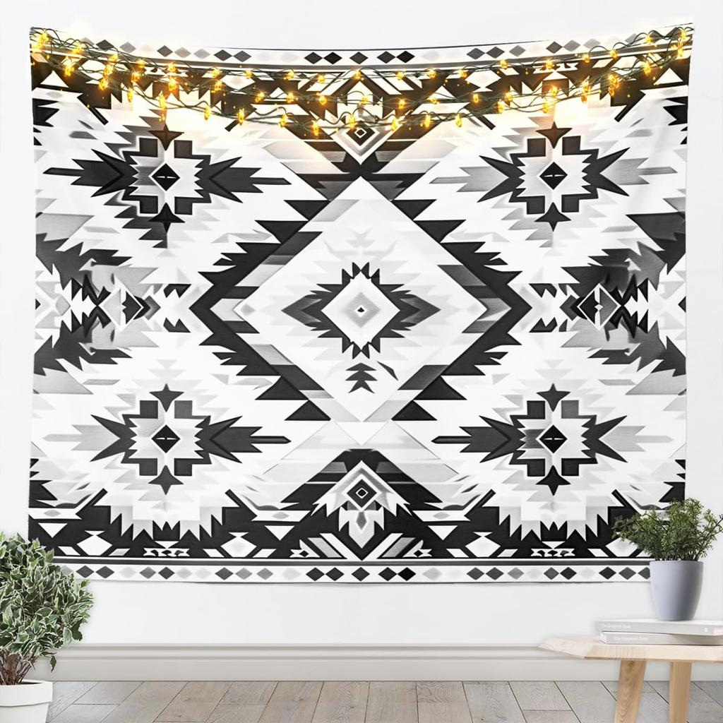 Southwestern Aztec Tapestry Kids Retro Bohemian Western Wall Art For Bedroom Living Rooms, Boho Tribal Wall Hanging Blanket