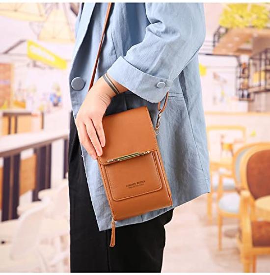 HiChiclife Smartphone Shoulder Bag with Smartphone Crossbody Smartphone Shoulder with Storage Wallet, Pouch, Women's, Stylish, Bag, Bag, Lightweight,
