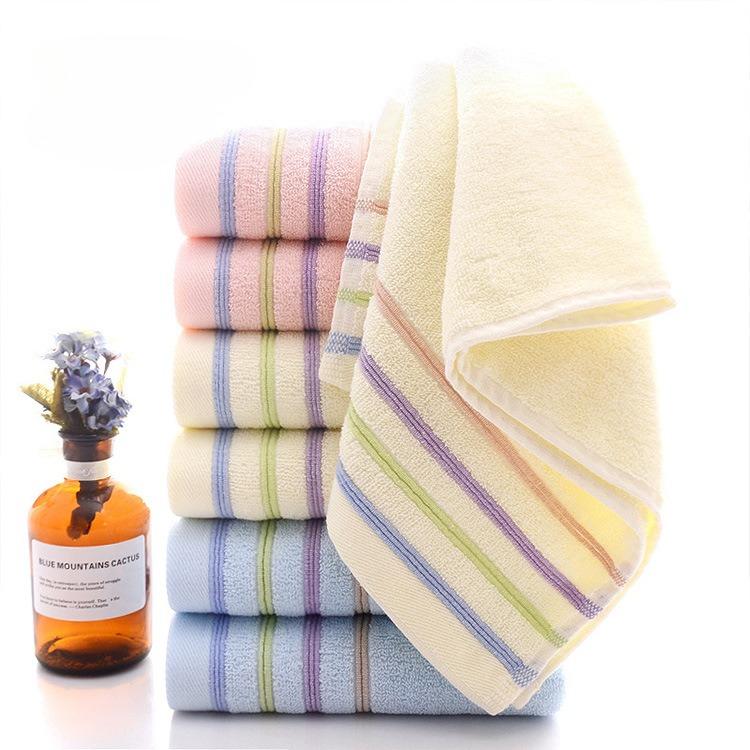 Thickened Four-bar and Cut-off Color Strip Towel