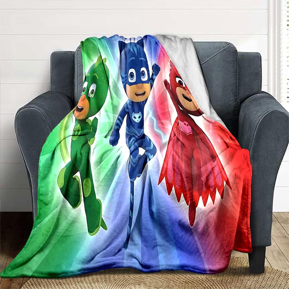 Superhero Trio Colorful Action Flannel Blanket Super Soft Warm Cozy Blanket for Sofa Bed Office Travel All‑Season Home Decor Gift