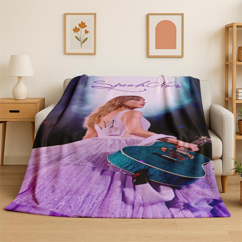 Singer TTaylor Singer Music Flannel Blanket Soft Warm Throw Blanket for Bedroom Living Room Bed Travel Camping Picnic Gift
