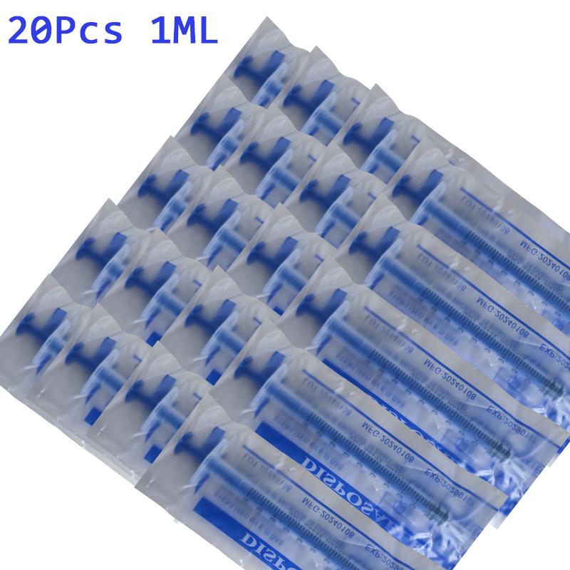 5 10 20 50 100Pcs 1ML Plastic Syringes Cubs Measuring Hydroponic Measuring With OPP Cover Sampler Epoxy Resin Syringe Tool 1ML