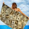 Creative USA Dollar Towel Microfiber Beach Towel Absorbent Quick dry Soft Yoga Swimming Resort Mountain Climbing Towel