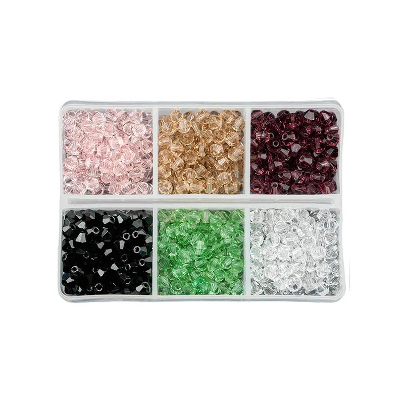 600pcs/lot 4mm Plated Color 5238 Bicone Beads Loose Spacer Beads Austria Jewelry Beads for Sewing Diy Supplies Jewelry Making