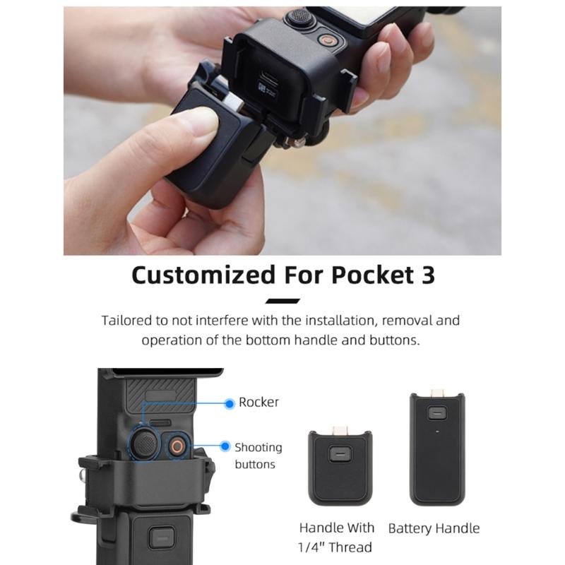 Adattatore Shoe Fredda Versatile per Gabbia Fotocamera per Pocket 3 Clip per Zaino Fotografico Perfetto per Riprese all'Aperto Fotografia di Viaggio
