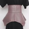 Peplum Waist Cincher Elegant Chain for Dress Elastic Ruffle Waistband Trendy Underbust Waist Chain Wide Belt