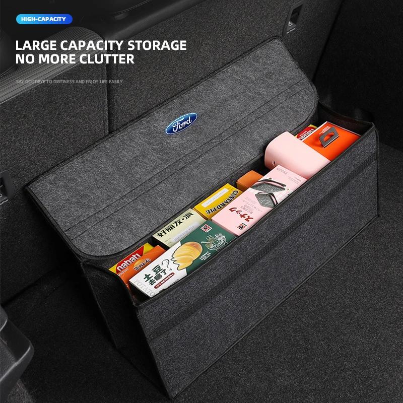 Naklejka Samochodowa Organizer do Bagażnika Samochodowego Duża Pojemność Składana Torba do Przechowywania Do Ford Focus Mondeo Kuga Fiesta MK7 Escort Explorer Edge 2