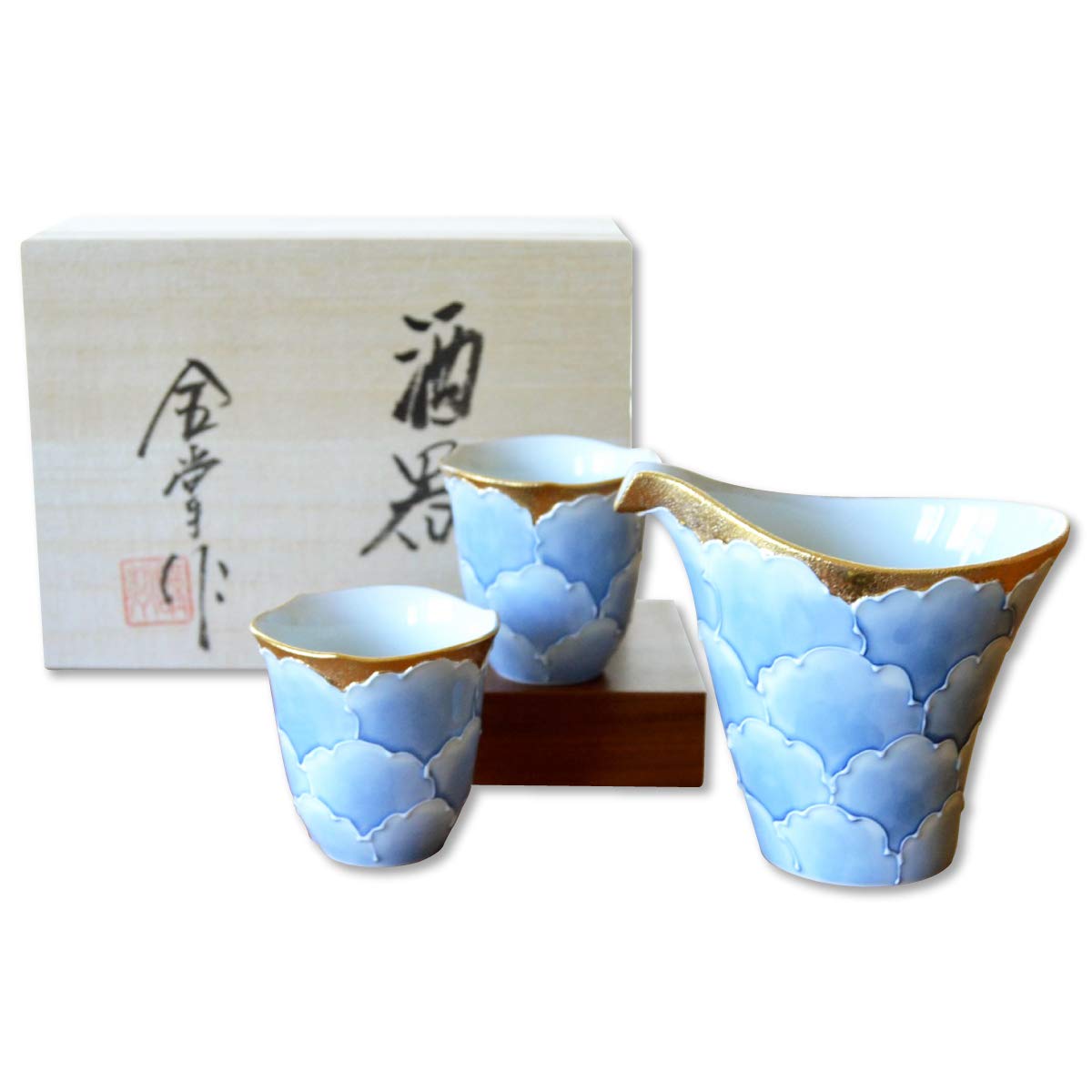 

Arita ware сакэ деревянная коробка идеально подходит для подарка 1 сакэ 2 сакэ Kinno Botan Hasami фарфоровый набор, для дарения, бутылка, чашки, сакэ, посуда,