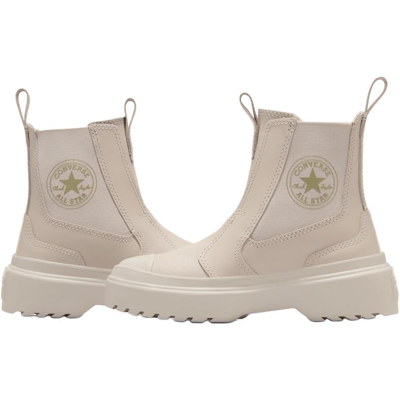 Converse Chuck Taylor All Star Lugged Chelsea Boot PS Papyrus Kids Sneakers Tan A08396C