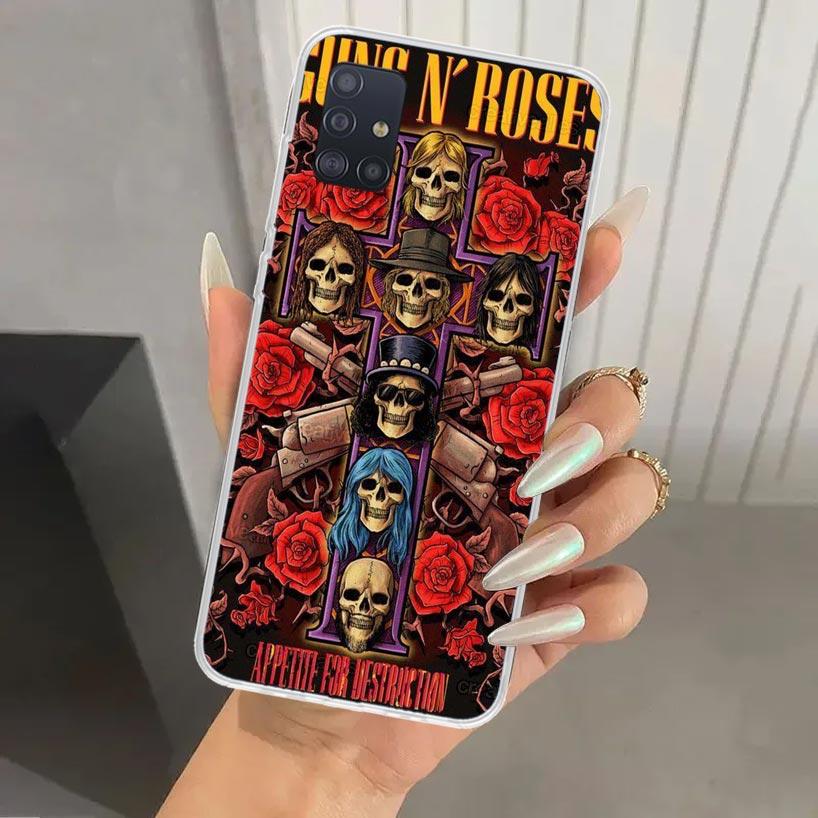 Guns N Roses Good Time Phone Case for Samsung Galaxy A52 A32 A22 A12 A02S A50S A30S A10S Note 20 Ultra 10 Plus S10 A31 A20 A71 A