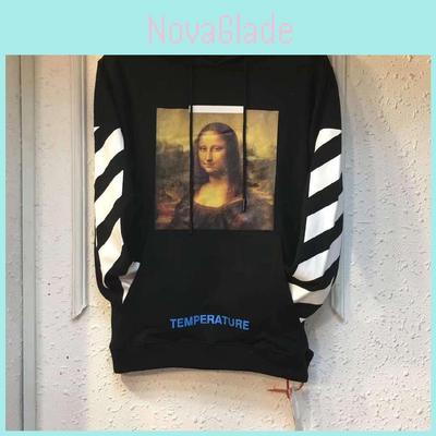 Nwt White Off Co Virgil Abloh Hoodie Plaid Hooded Religion Painting Sweatshirt