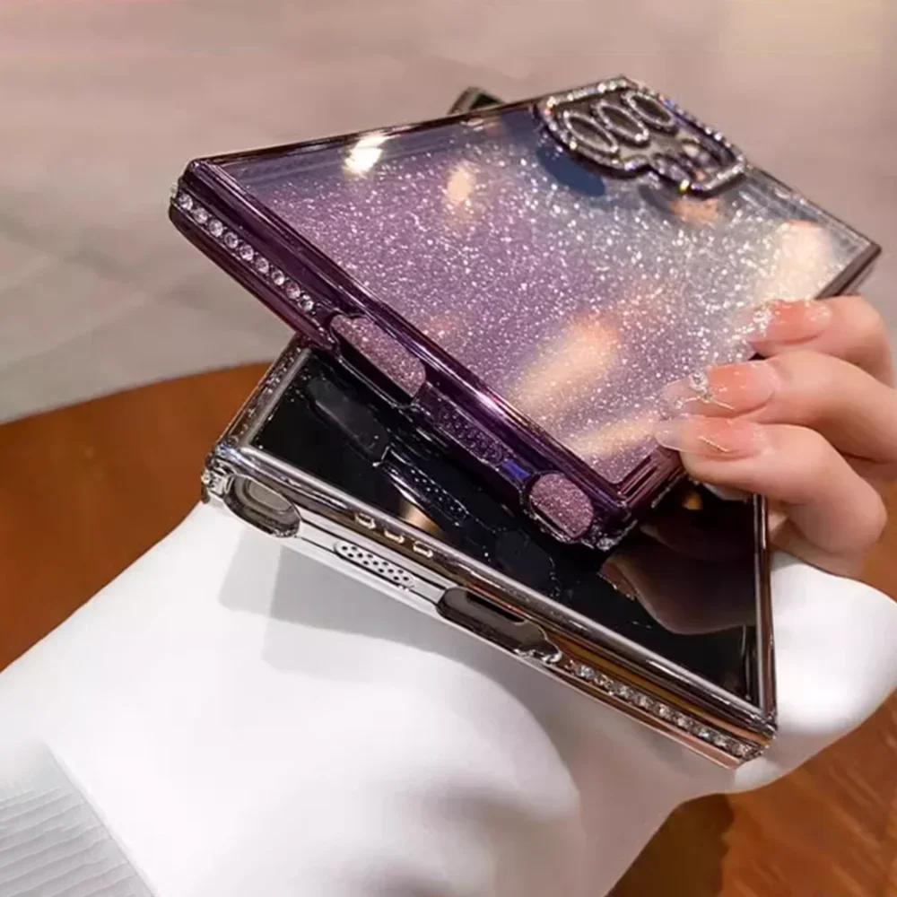 Luxury Glitter Rhinestone Case For Samsung Galaxy S26 S25 S24 S23 S22 Ultra Plus Bling Crystal Clear Plating Shockproof Cover