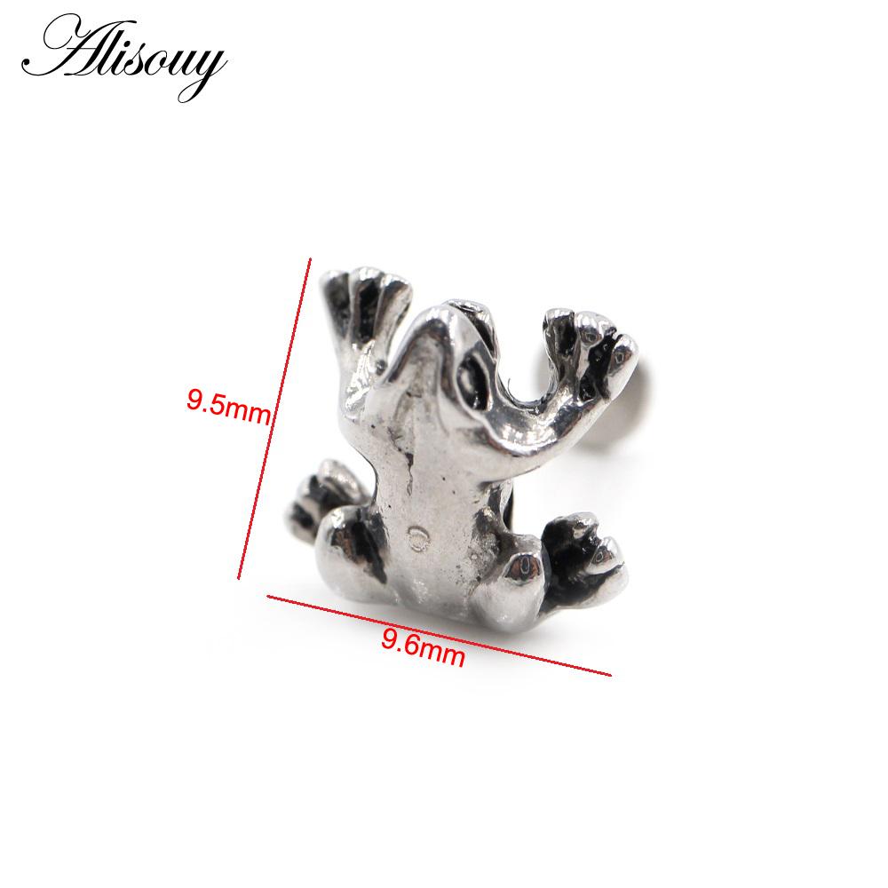 Alisouy 1 Stück Edelstahl Stern Mond Kreuz Schlange Totenkopf Tragus Helix Bar Labret Lippenring Knorpel Ohr Ohrring Piercing Schmuck
