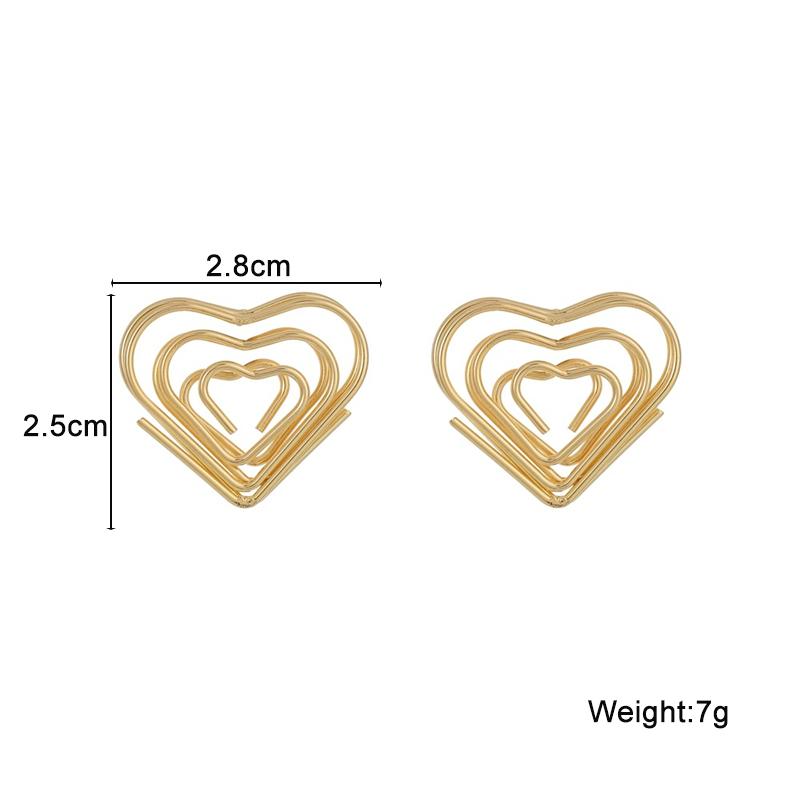 Hollow Twisted Heart Stud Earrings for Women Gold Metal Irregular Love Hearts Silver Small Earrings new trend