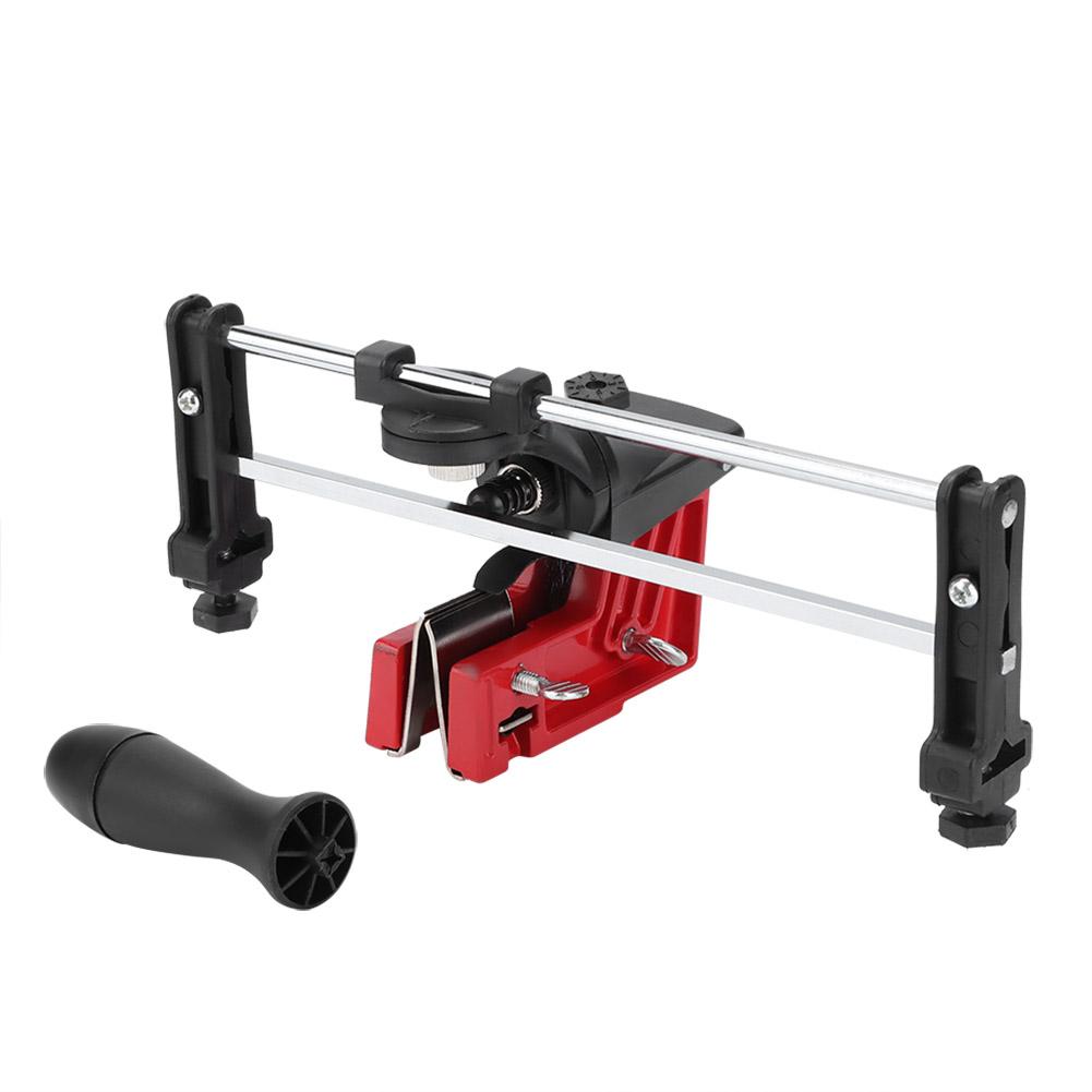 Portable Chainsaw Saw Chain Filing Tool Metal Bar Mounted Manual Chain Sharpener