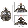 JEWELRYWE Antique Train Pendant Analog Pocket Watch Necklace for Men, Perfect for Coming-of-Age Ceremonies, Birthdays, Anniversaries, and Christmas. B