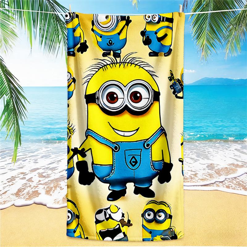1pc Minions Adventure Yellow Land Beach Towel,quick Drying Absorbent Beach Towel,outdoor Sports Swimming Beach towel,Soft and Comfortable Y72812