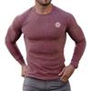 Muscleguys Męski jesienno-zimowy pulowerowy top Nowe codzienne dzianinowe T-shirty z okrągłym dekoltem dla młodzieży