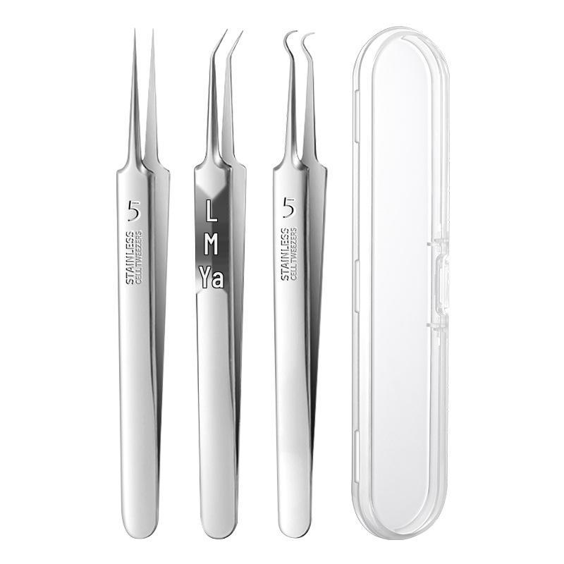 Stainless Steel Blackhead Remover Tool Set: Clips and Needles for Acne and Pimple Care