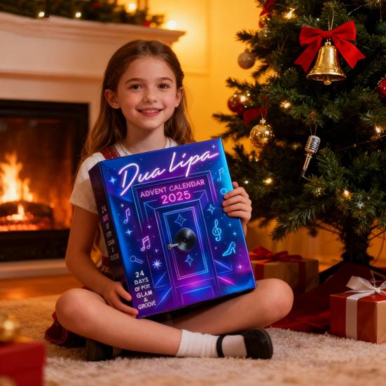 Calendário do Advento 2025 24 Dias Ornamento Acrílico com Temas Musicais Natal