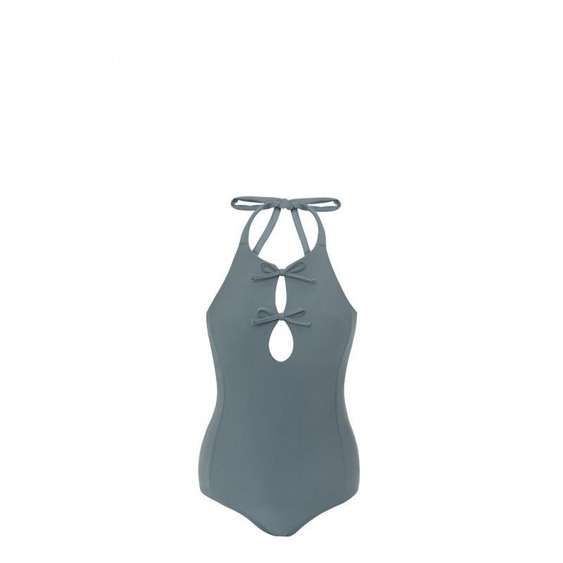 

One Piece Triangle Swimsuit Women Covering Belly To Make Them Look Slimmer Beach Vacation Hot XL синій
