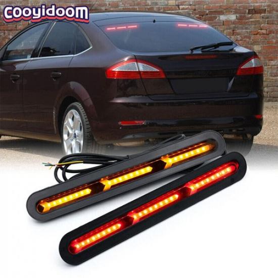 Auto Rear Window LED Light Bar Brake Flowing Turn Signal Tail Lamp Strip 12V