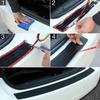Car Trunk Rear Paint Protector Guard Plate Rubber Car Rear Bumper Trim Anti-Scratch Protection Sticker Strip Black Accessories