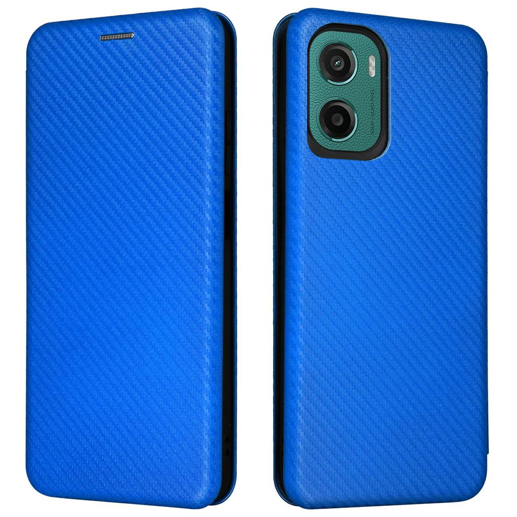 For Motorola Moto G05 4G/E15 4G Case Carbon Fiber Texture Drop-Proof PU Leather Phone Cover