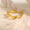 Classic Irregular Geometric Ring for Women,Stainless Steel Waterproof Rings,Fashion Jewelry Mother's Day Gift