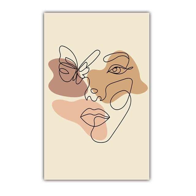 Nordic Abstract Art Figure Canvas Painting Minimalist Lines Matisse Poster Office Living Room Bedroom Home Decoration Mural No Frame