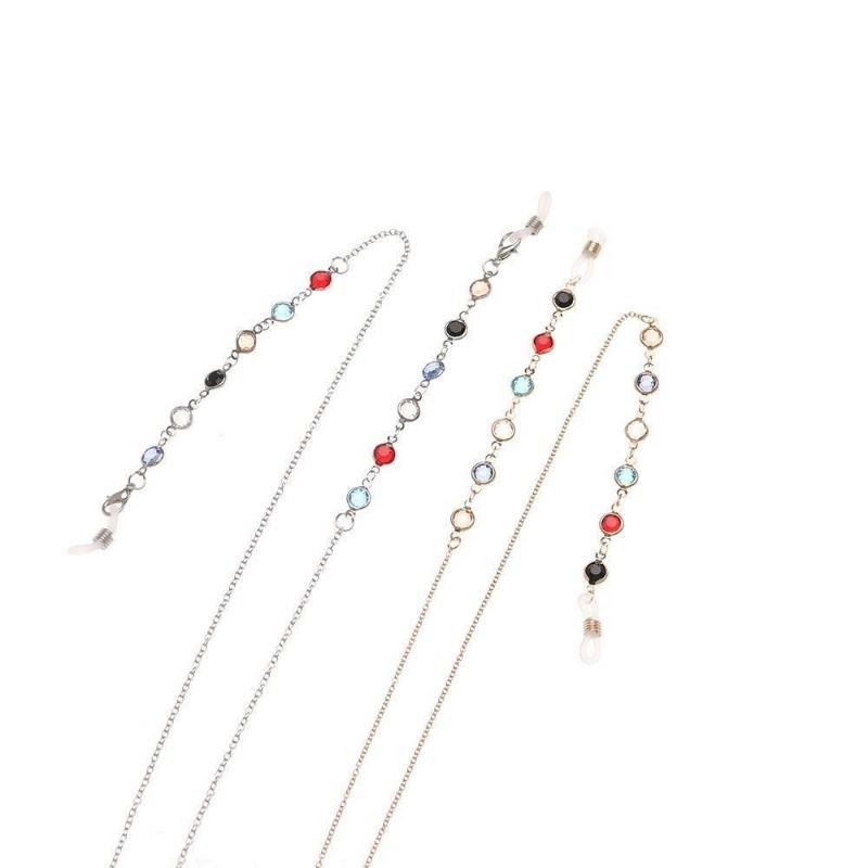 Mode Brillen Kristallkette Damen Herren Brillen Zubehör Sonnenbrillen Halskette Brillenband (Brille nicht enthalten)