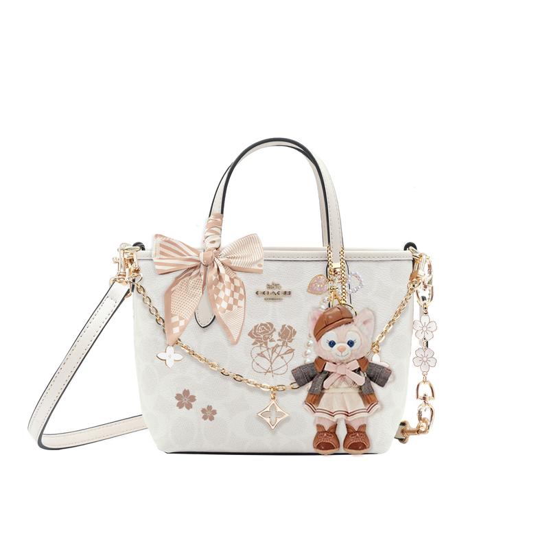 

COACH handbag [Customized bag] City 15 detachable shoulder strap Tote bag Tote bag shopping coated canvas Xingshameng basic package (bag + dust bag) коричневий
