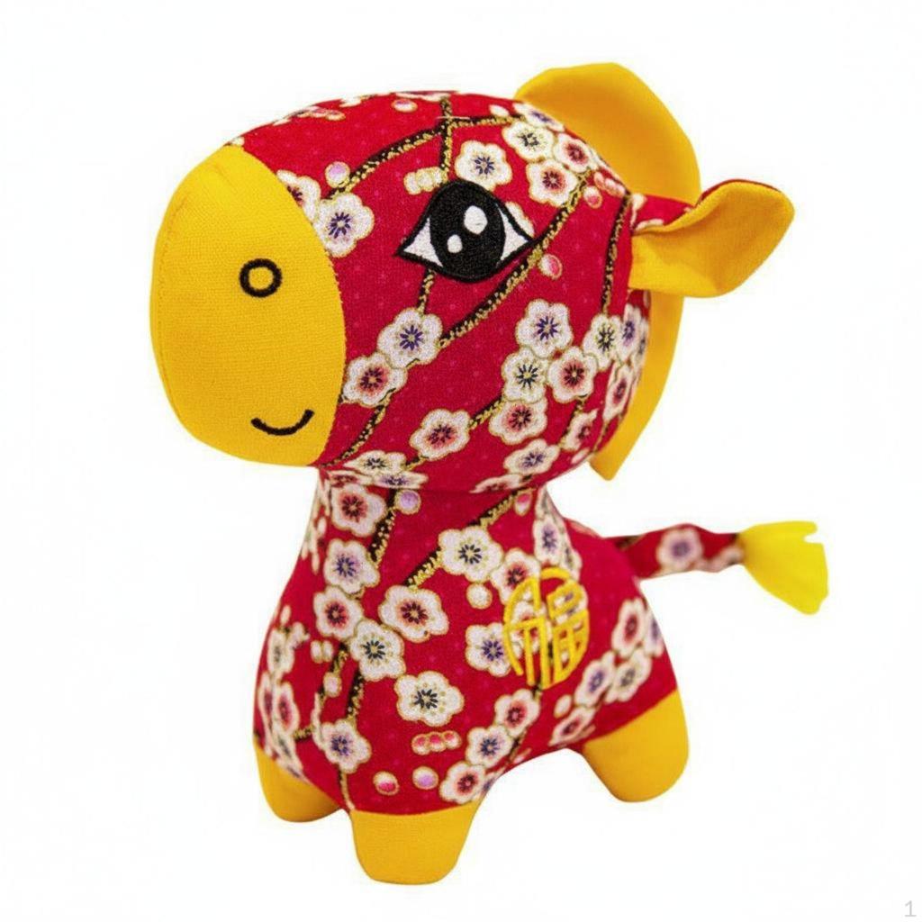 Horse Year Festivity Stuffed Animal Festive Design Chinese Doll Super Soft Cuddly