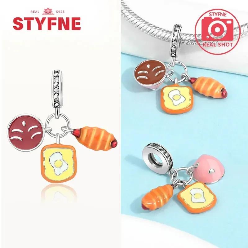 Coppermoe Paw Coffee Cup Beads Pendant Fit Charmscopper Original Bracelet For Women Fine Jewelry Diy Gifts