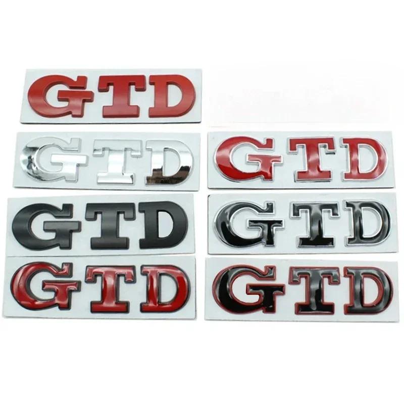 2026 Hot For VW VOLKSWAGEN 3D Metal GTD Logo Car Rear Trunk Badge Sticker Front Grill Emblem For VW Polo Golf 4 5 6 7 GTD MK4 MK