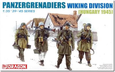 PLATZ Dragon WW2 German Waffen SS Panzergrenadier Viking Division Winter Equipment Hungary 1945 Plan Model DR6194 1/35 (person)