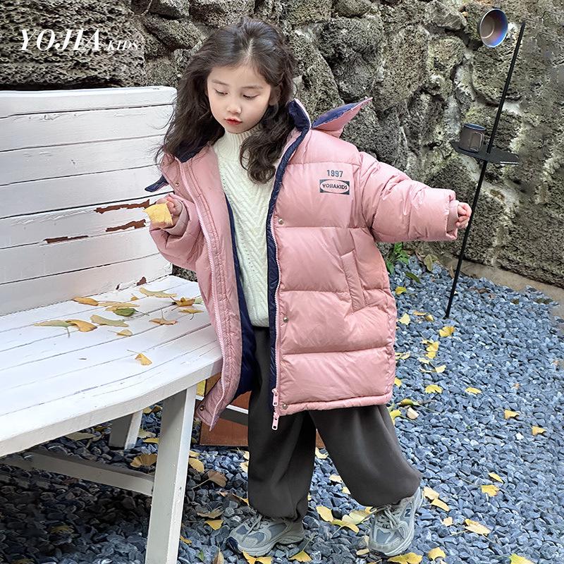 2023 Winter Mädchen Lange Daunenjacke: Modisch, Warm und Wasserabweisend