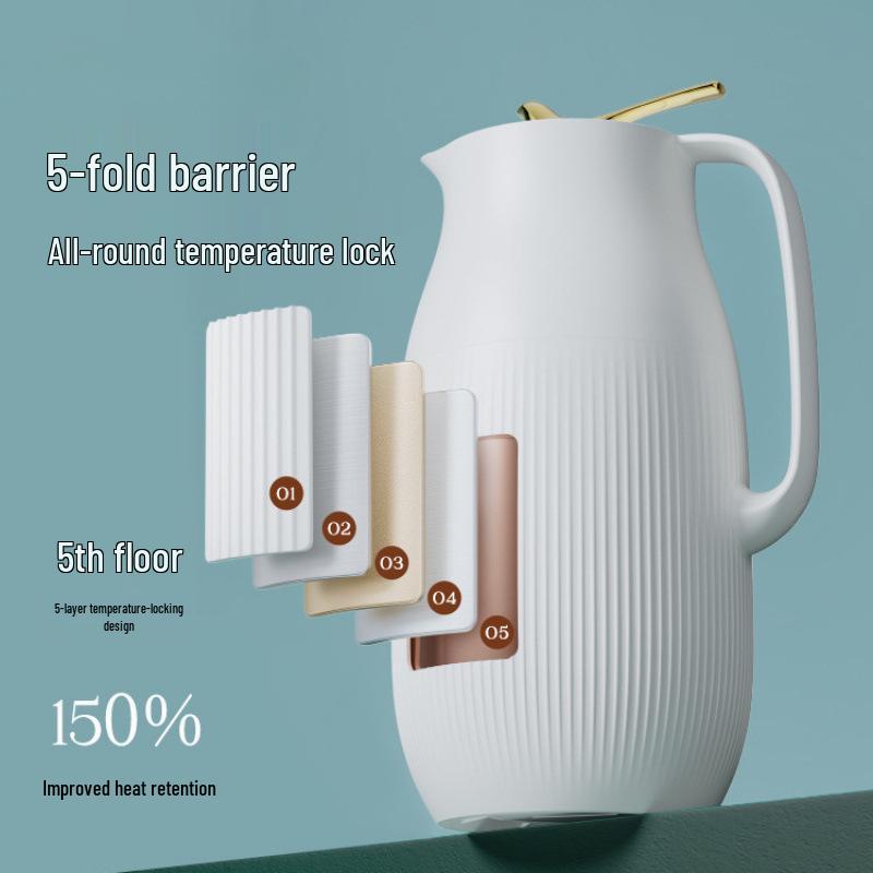 Large Capacity Household Insulated Kettle - Thermos Hot Water Bottle for Weddings