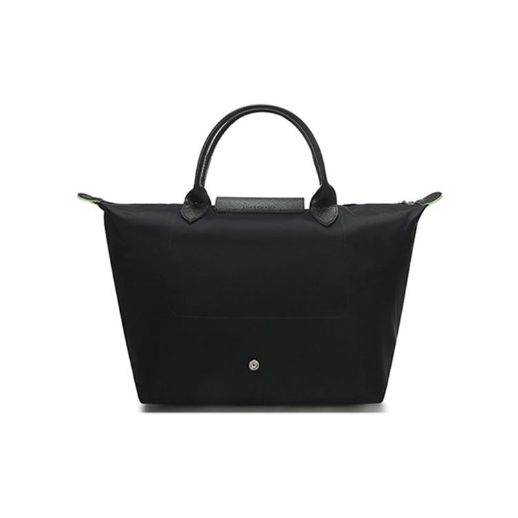 Longchamp Le Pliage Green Borsa Tote Pieghevole Grande Capacità Tela Monocolore a Forma di Raviolo Media da Donna Borsa Tote Nera 1623919001