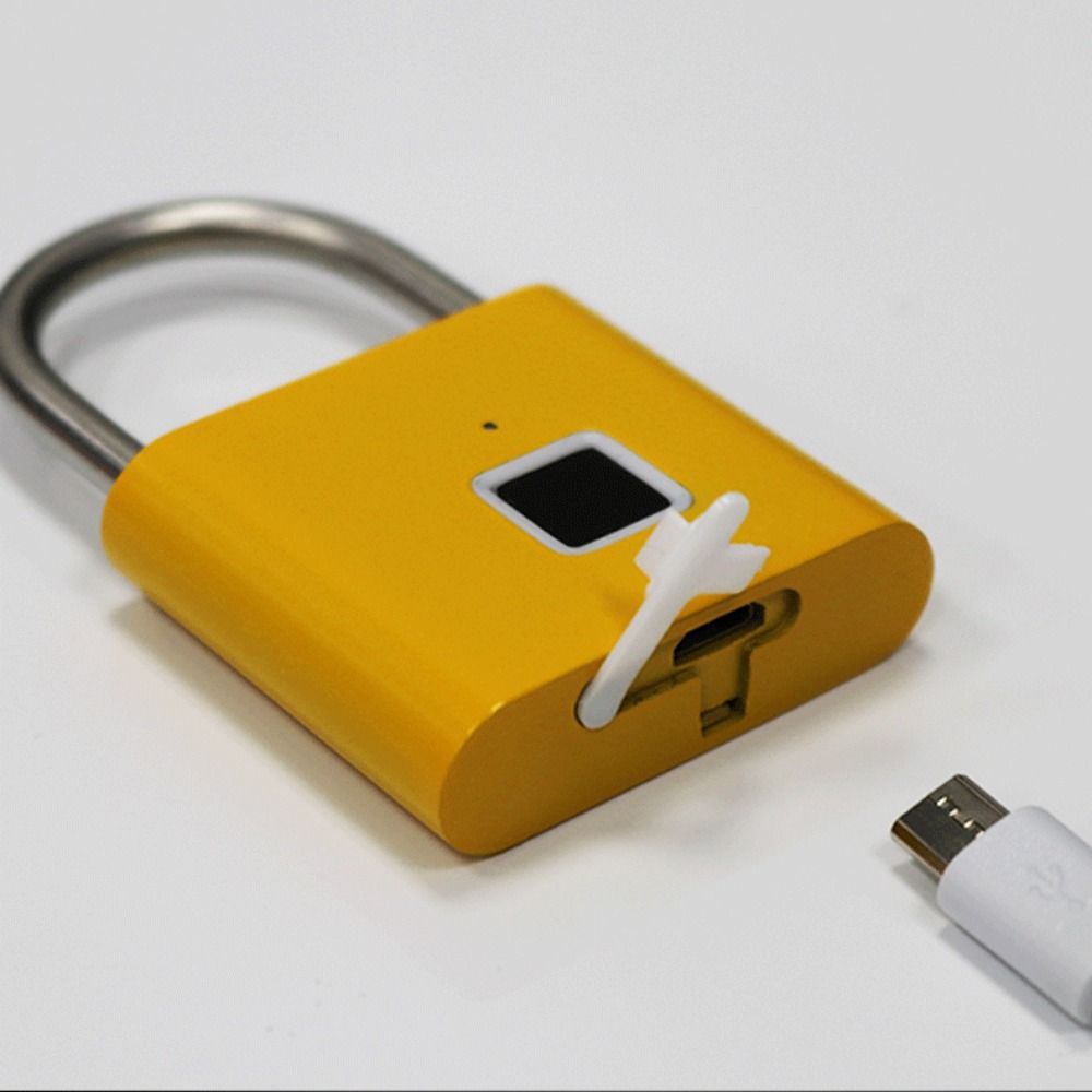 Keyless Smart Padlock USB Charging Electronic Door Lock Fingerprint Fingerprint Lock  Home