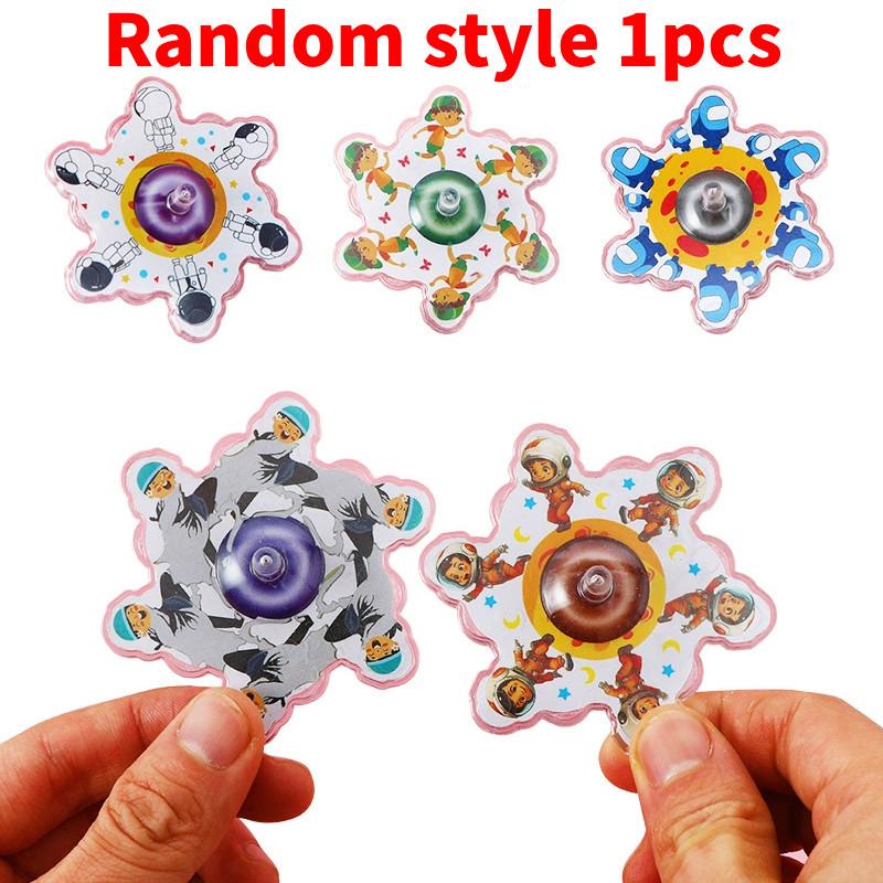 Cartoon Kids Toy Figure Pattern Gyroscope For Childrens Day Gift School Activity